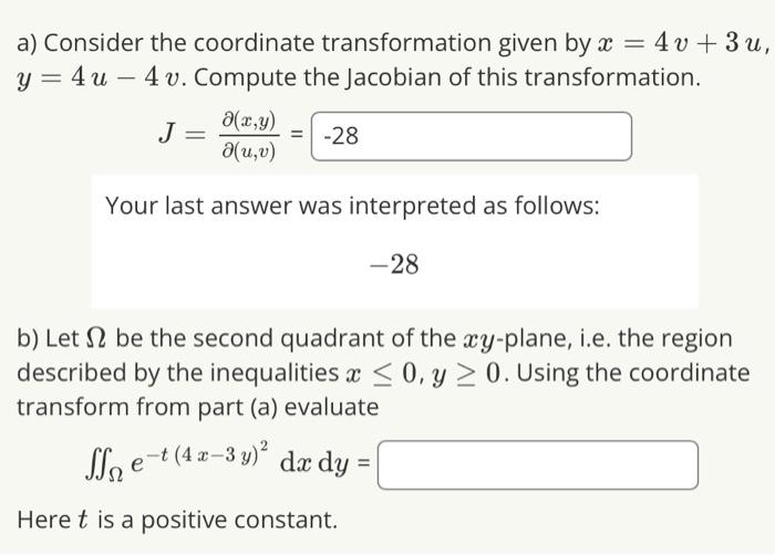 Solved I got an answer to the first part, but not sure about | Chegg.com