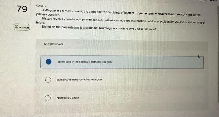 Solved 79 Case 3 A 45-year-old female came to the clinic due | Chegg.com