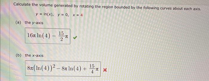[Solved]: Calculate the volume generated by rotating the re