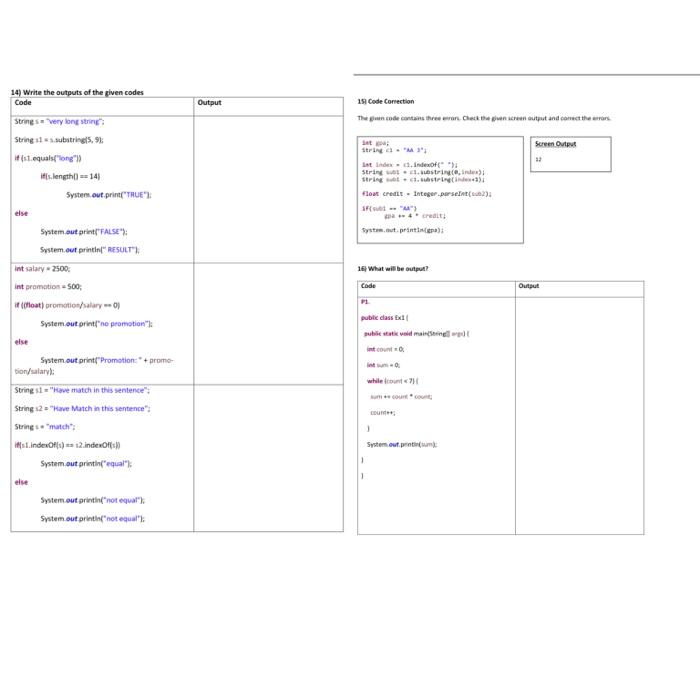 Solved 16. What will be output? | Chegg.com