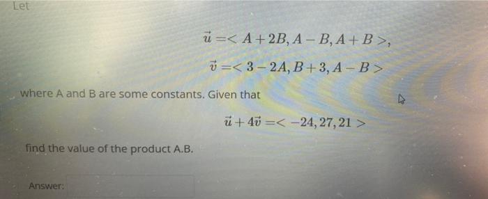 Solved Let ü = , Ű = | Chegg.com