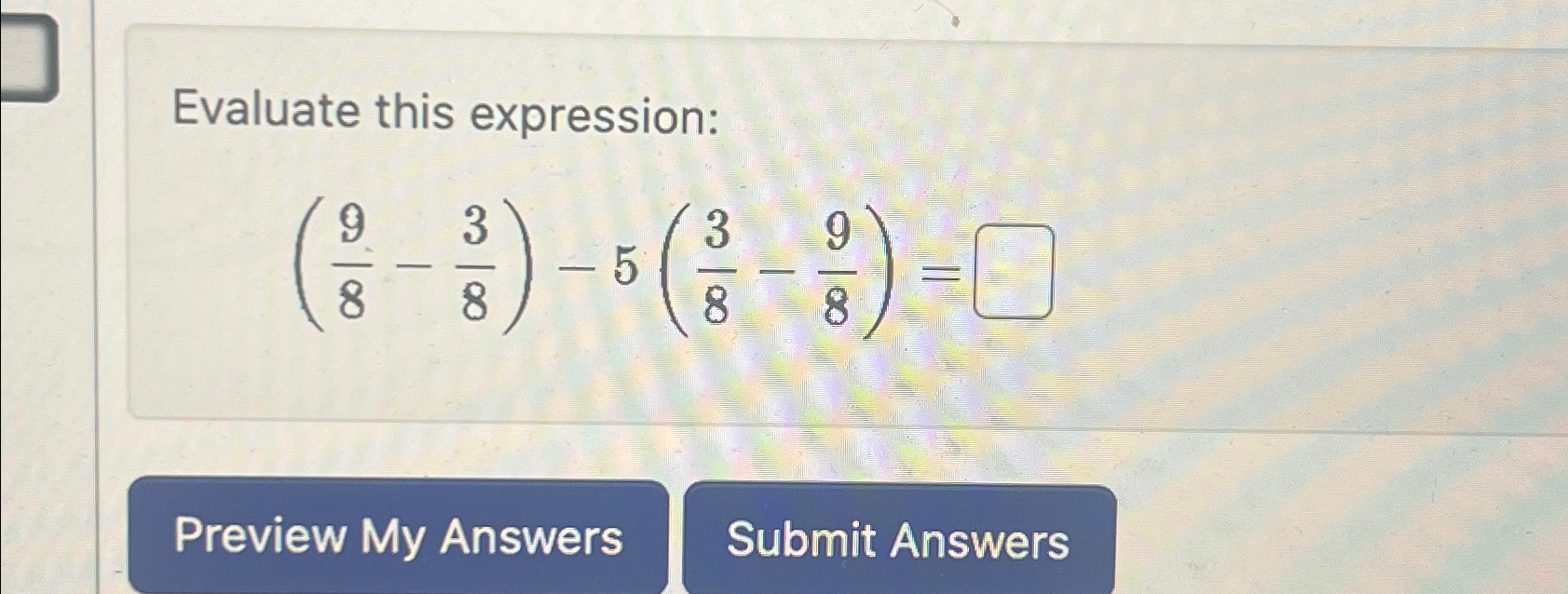 evaluate the expression 12 5 9 3 8