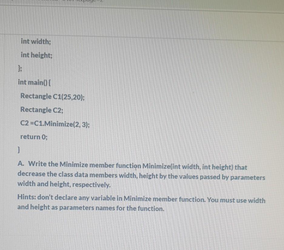 Solved page=2 #include #include using namespace std; class | Chegg.com