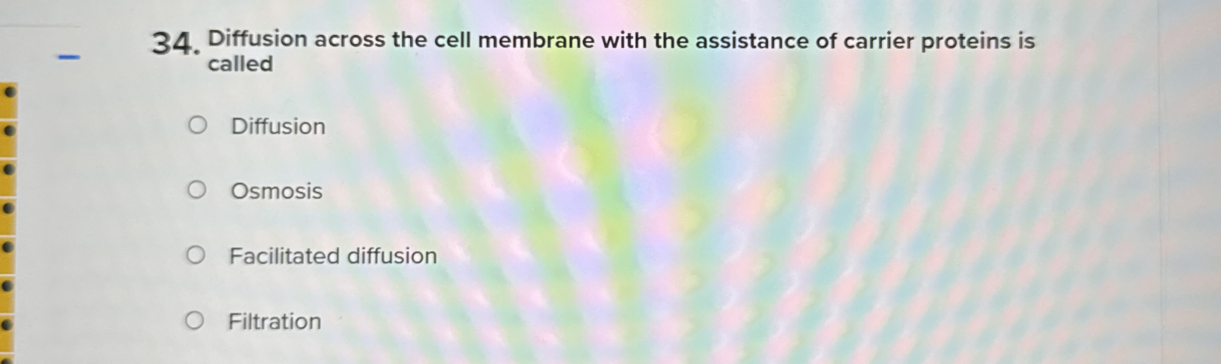 Solved Diffusion across the cell membrane with the | Chegg.com