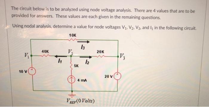 Solved The circuit below is to be analyzed using node | Chegg.com