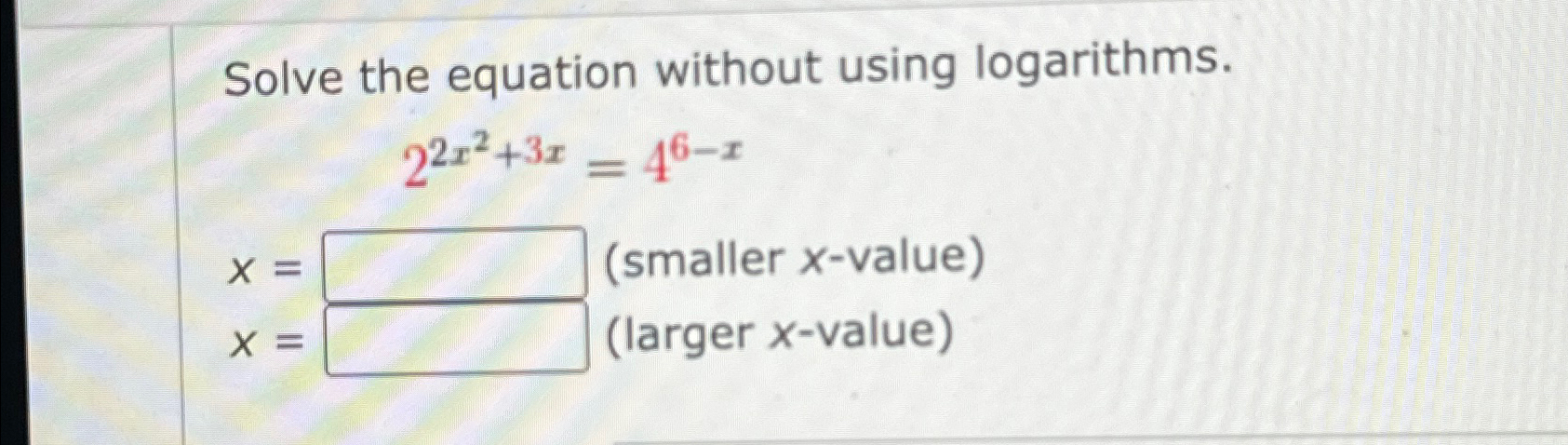 Solved Solve the equation without using | Chegg.com