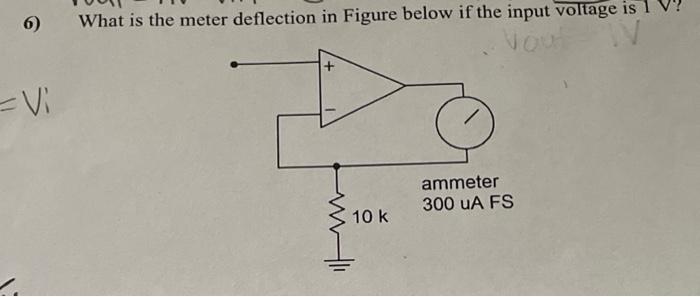 Solved 6) 6 What is the meter deflection in Figure below if | Chegg.com