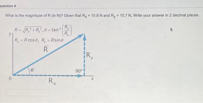 Solved What is the magnitude of R (in N )? Given that | Chegg.com