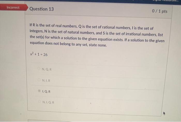 Solved Incorrect Question 4 0/1 pts Solve. When Milo got | Chegg.com