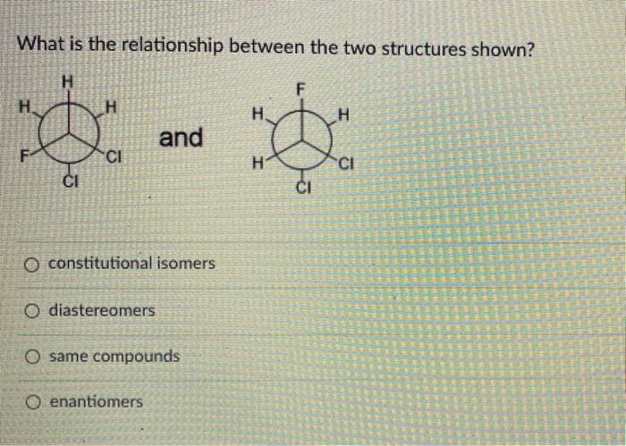 Solved What is the relationship between the two structures | Chegg.com