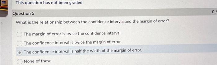 relationship between margin of error and confidence level