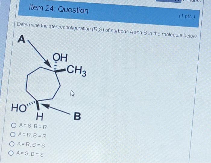 Solved Determine the stereoconfiguration (R.S) of carbons A | Chegg.com