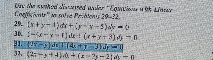 Solved Use the method discussed under 