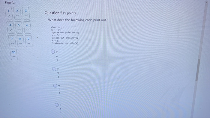 Solved Page 1 Question 2 (1 point) Which of the following is | Chegg.com