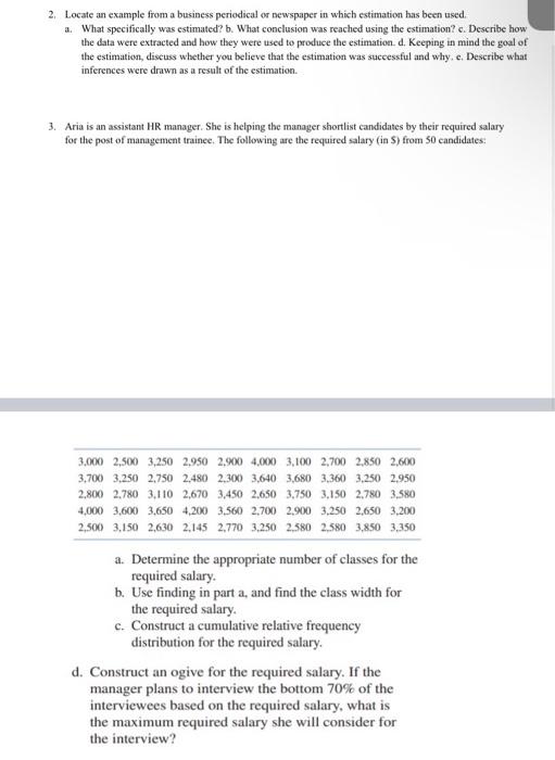 Solved 2. Locate an example from a business periodical or
