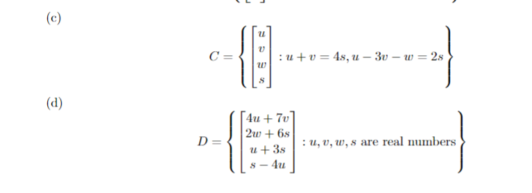 Solved Are the following sets subspaces of R4? ﻿Why or why | Chegg.com