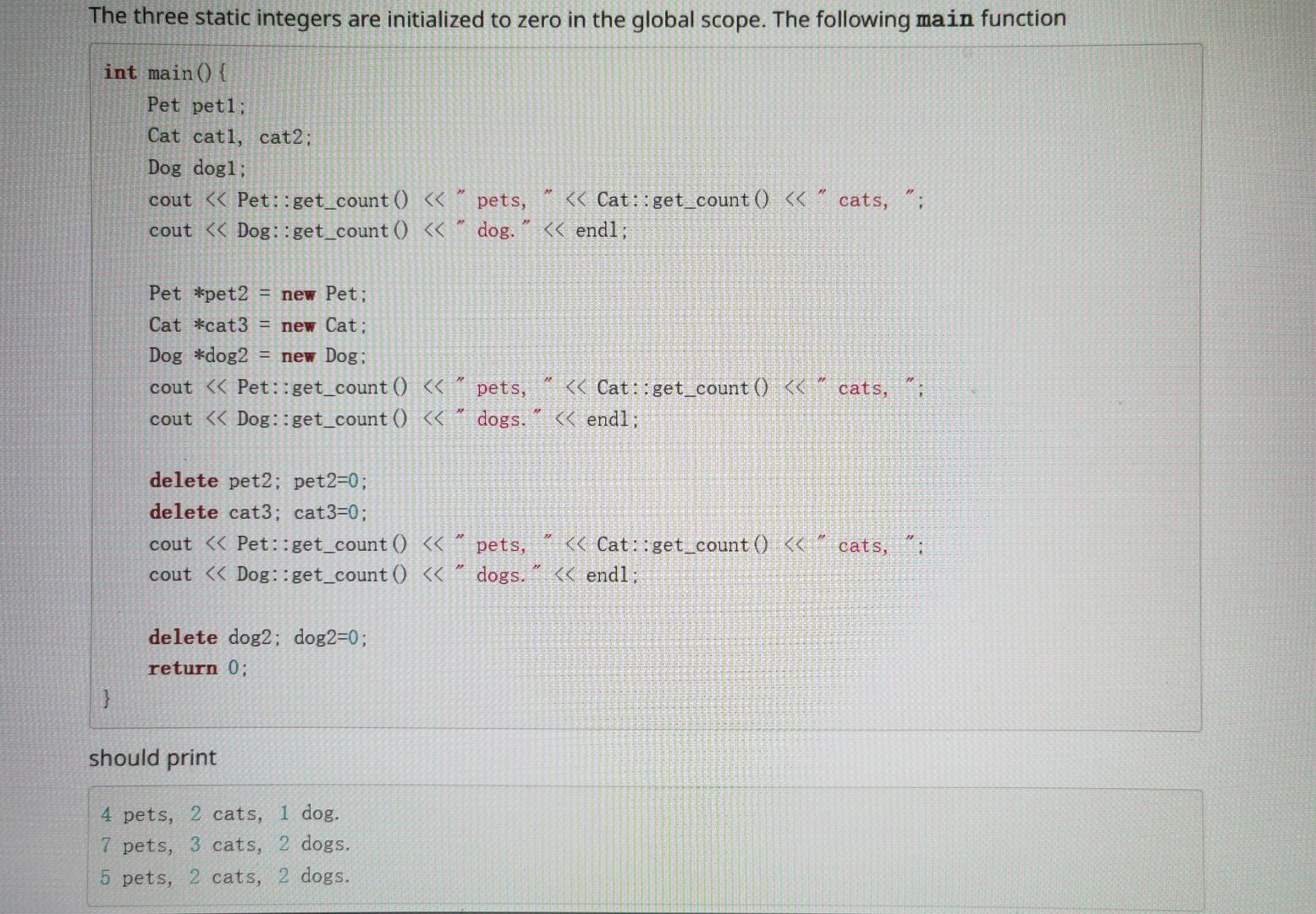 Solved Write a C++ program containing 3 classes: A class | Chegg.com