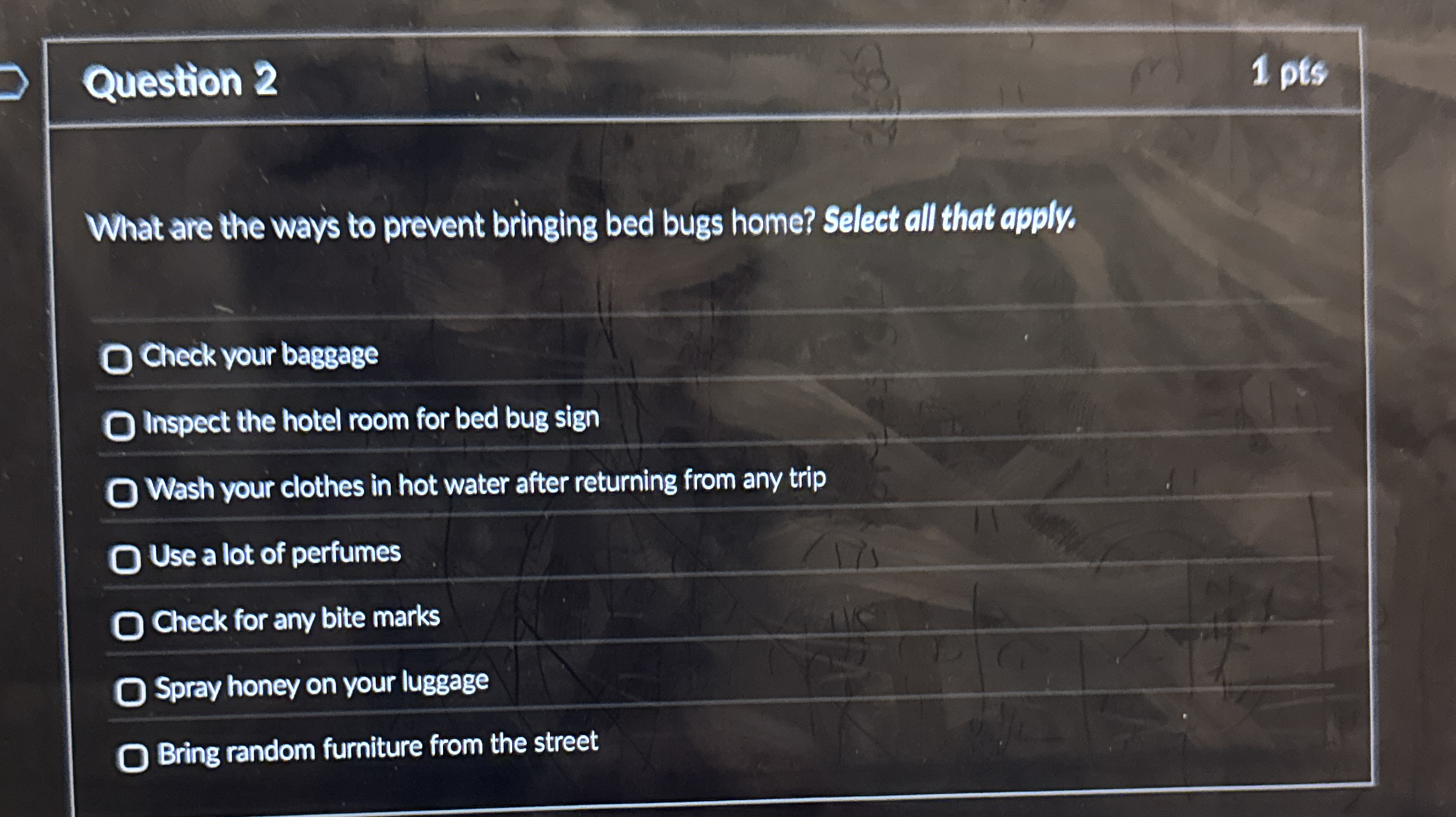 Solved Question 21 ﻿ptsWhat are the ways to prevent bringing