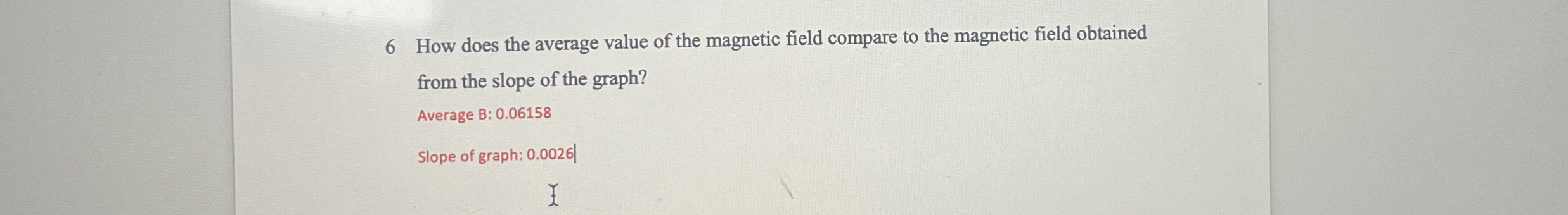 Solved 6 ﻿How does the average value of the magnetic field | Chegg.com