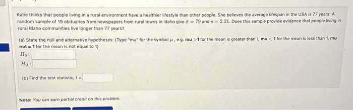 Solved Katie thinks that people living in a rural | Chegg.com