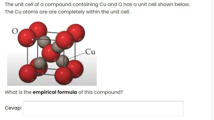 Solved The unit cell of a compound containing Cu and has a | Chegg.com