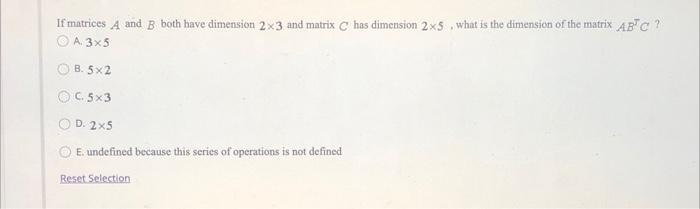 what is the dimension of a 2 x 3 matrix