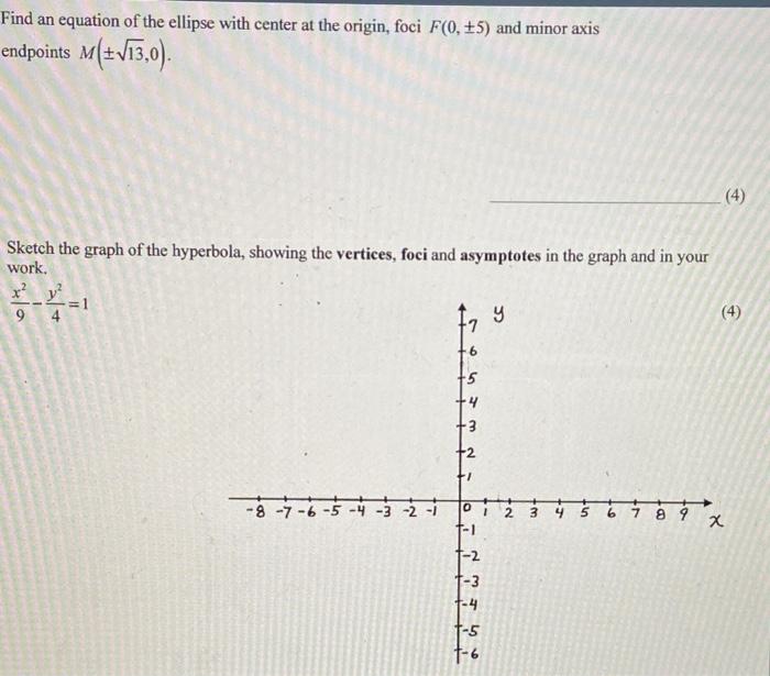 Solved Find an equation of the ellipse with center at the | Chegg.com