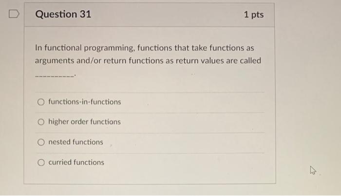 Solved In functional programming, a lambda function is an | Chegg.com