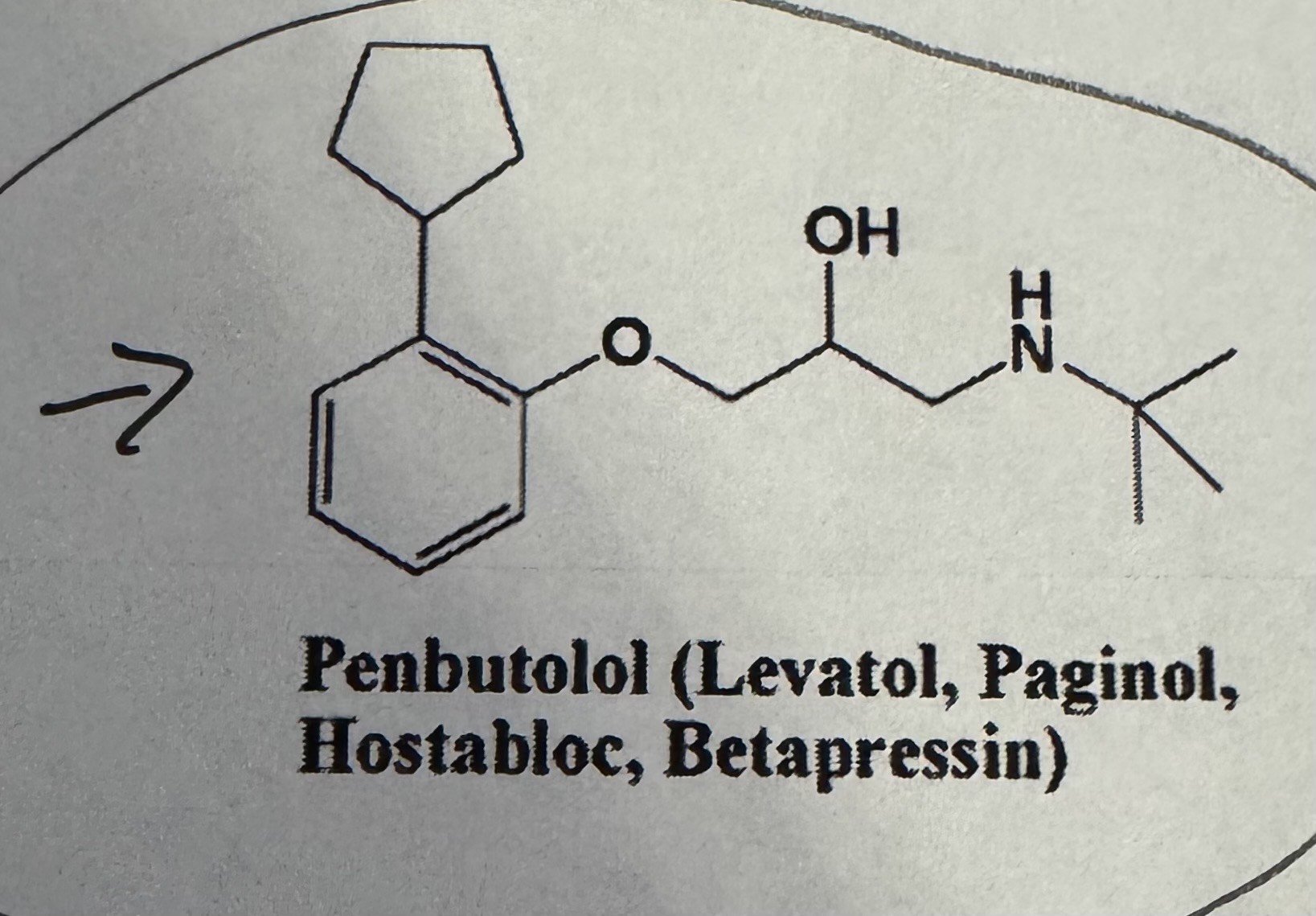 Penbutolol (Levatol, ﻿Paginol, Hostabloc, | Chegg.com