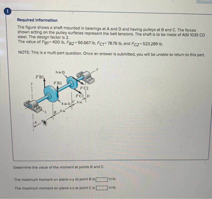 Solved Required information The figure shows a shaft mounted | Chegg.com