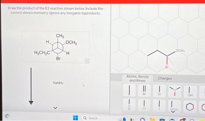 Solved Draw the product of the E2 reaction shown below. | Chegg.com