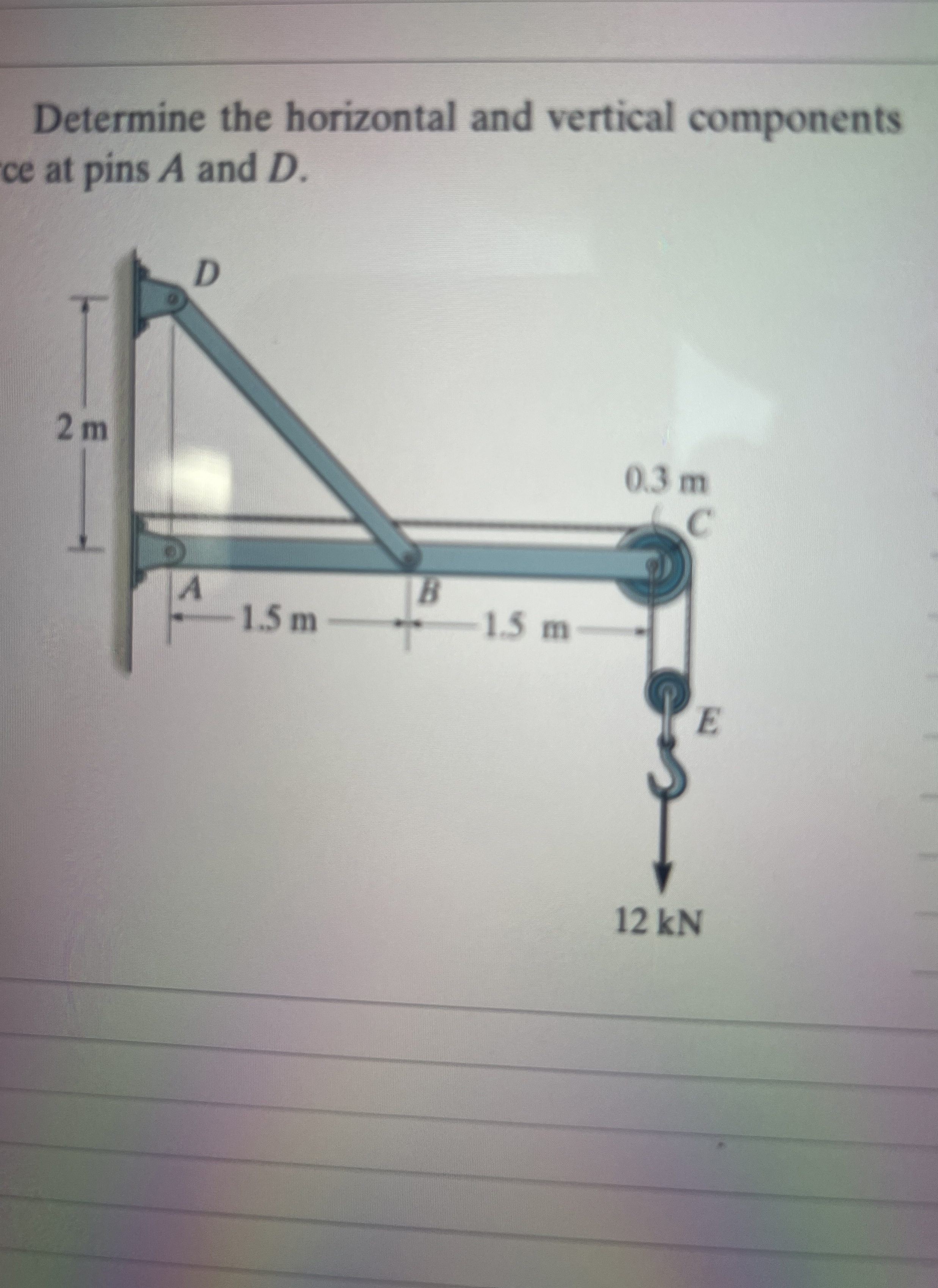 Determine the horizontal and vertical components ce | Chegg.com