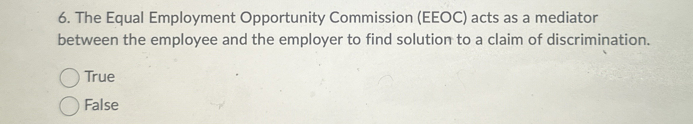 Solved The Equal Employment Opportunity Commission (EEOC) | Chegg.com