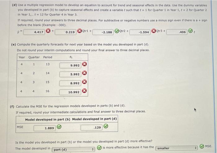 Solved Consider The Following Time Series Data. (a) Choose | Chegg.com