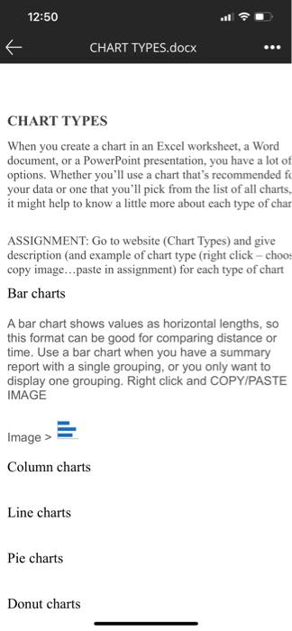 12:50 CHART TYPES.docx CHART TYPES When you create a | Chegg.com