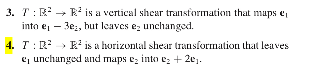 Solved T:R2→R2 ﻿is a vertical shear transformation that maps | Chegg.com