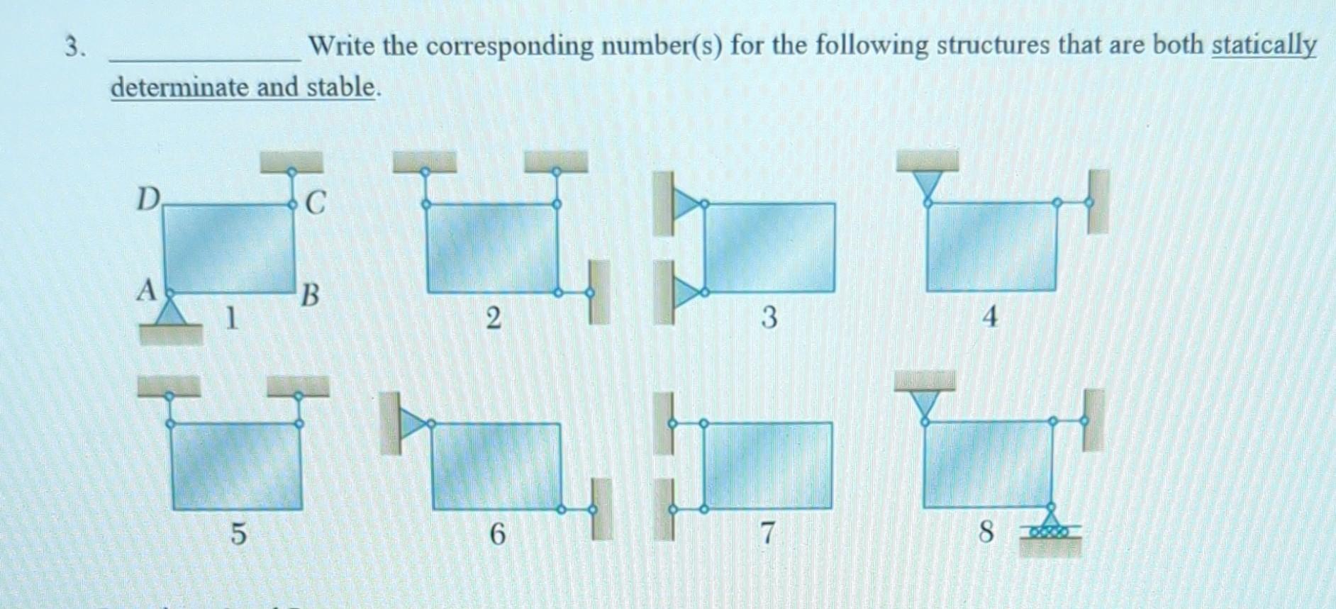 Solved Write the corresponding number(s) for the following | Chegg.com