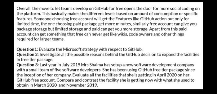 Solved Case study 3: GitHub strategy during Coronavirus Due | Chegg.com