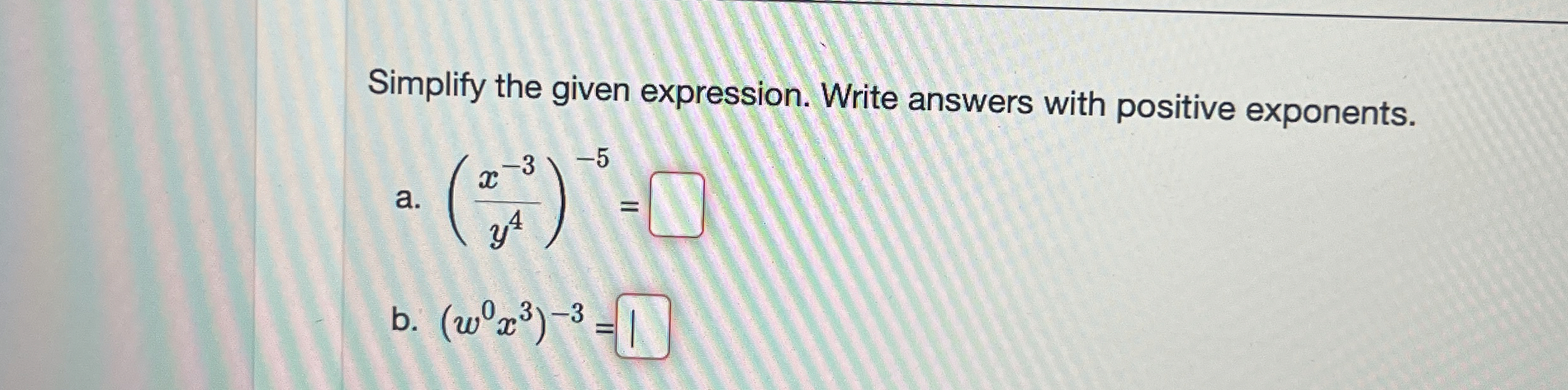 Solved Simplify the given expression. Write answers with | Chegg.com