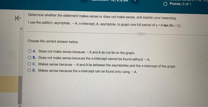 Solved Determine whether the statement makes sense or does | Chegg.com