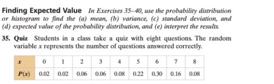 Solved Finding Expected Value In Exercises 35-40, Use The | Chegg.com