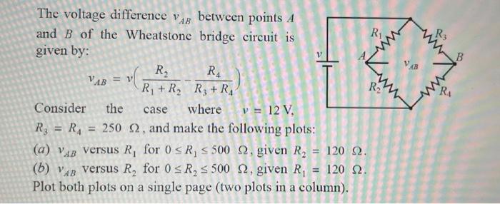 Solved The Voltage Difference VAB Between Points A And B Of | Chegg.com