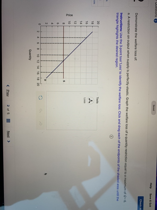 Solved A restriction on output when supply is perfectly | Chegg.com