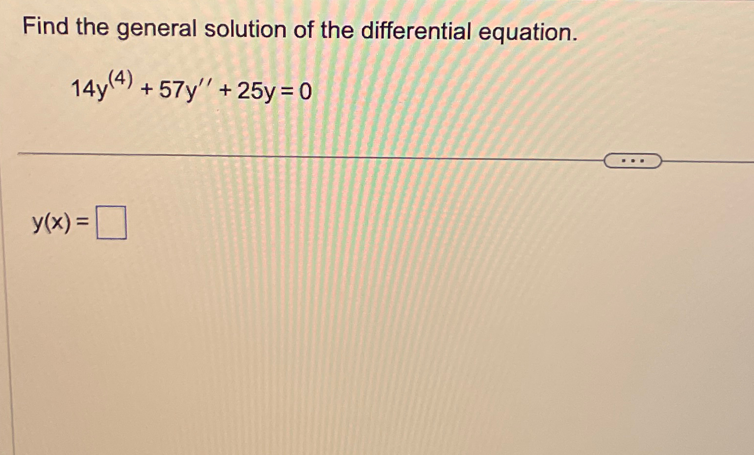 Solved Find the general solution of the differential | Chegg.com