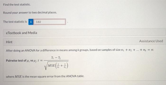 Solved Consider the data with analysis shown in the | Chegg.com
