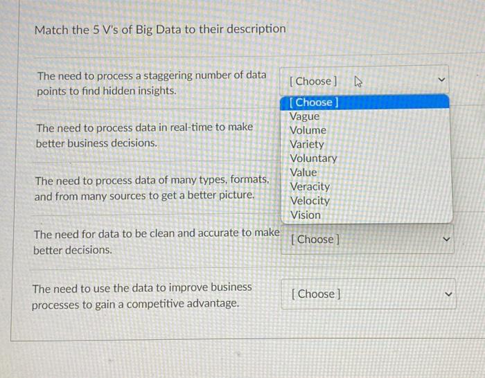 Solved The need to process a staggering number of data | Chegg.com