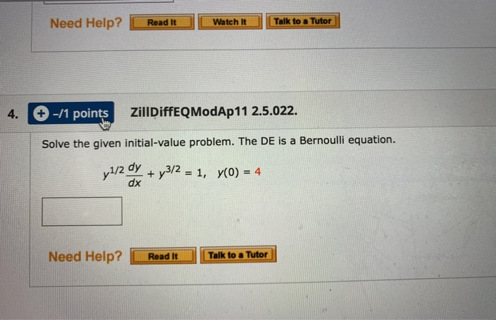 Solved Need Help? Read It Watch It Talk to a Tutor +-/1 | Chegg.com