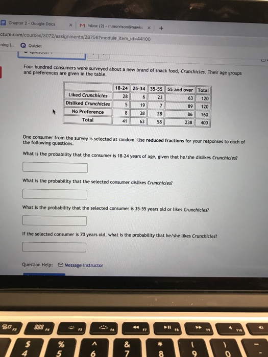 Solved 5 Chapter 2 Google Docs X M Inbox 2 Mmorriso