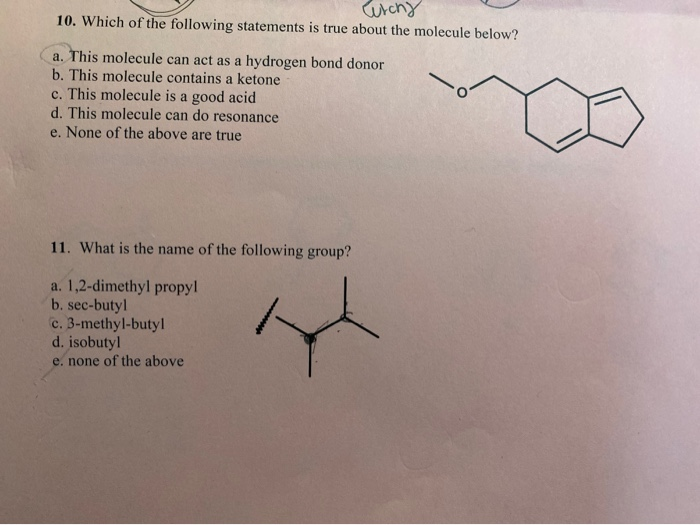 Solved ichy 10. Which of the following statements is true