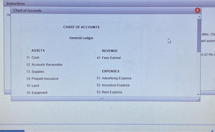 Solved Instructions CHART OF ACCOUNTS General Ledger ASSETS | Chegg.com